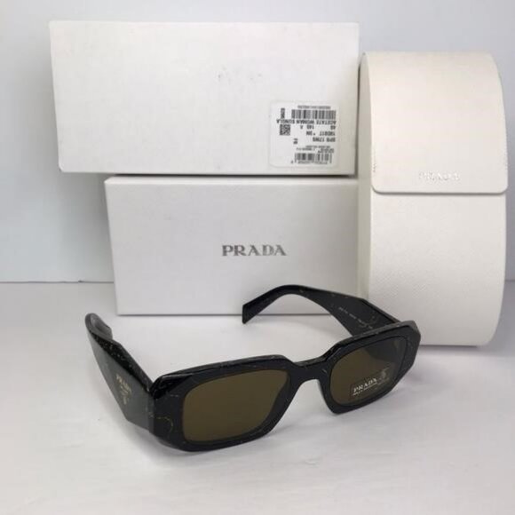 Prada Black Marble Effect Sunglasses main image 2